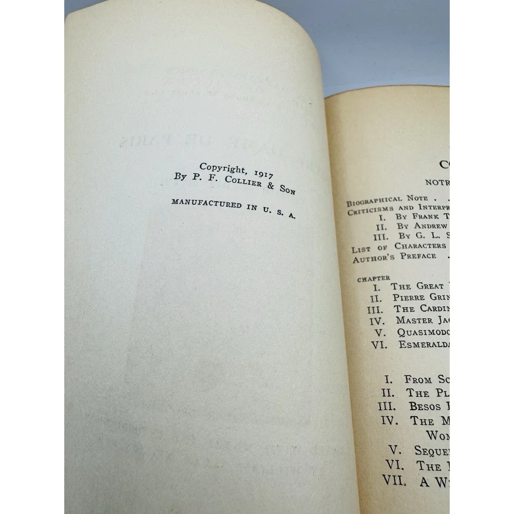 Notre Dame de Paris - Victor Hugo, 1917, PF Collier, Harvard Shelf of Fiction 12
